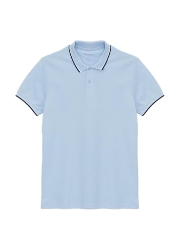 LC WAIKIKI Polo Neck Short Sleeve Pike Men's T-Shirt XL Blue